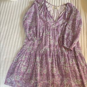 SZ block prints lavender shift dress